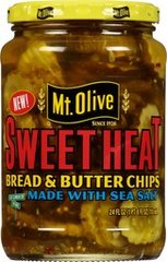 Mt. Olive Sweet Heat Bread & Butter Chips with Sea Salt, 24 oz