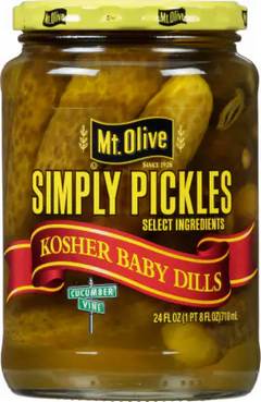 Mt Olive Simply Kosher Baby Dill Pickles