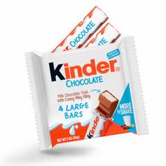 Kinder Chocolate & Creamy Milky Filling Candy Bars - King Size, 3 oz