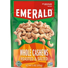 Emerald Nuts Whole Cashews Roasted and Salted 5 ounces