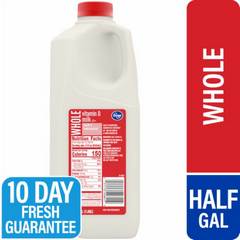Kroger Vitamin D Whole Milk Half Gallon