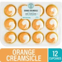 Bakery Fresh Orange Creamsicle Mini Cupcakes with Buttercream Icing