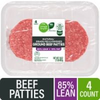 Simple Truth 85/15 Grass Fed Natural Ground Beef Patties