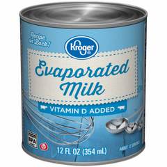 Kroger Milk Substitutes Evaporated Milk 12Floz Can