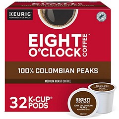 Eight O' Clock 100% Colombian Peaks Medium Roast K-Cup Coffee Pods 32 Pack