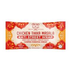Deep Indian Kitchen 19g Protein Chicken Tikka Masala Kati Street Wrap, 5 oz