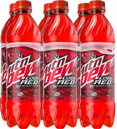 Mountain Dew Code Red Soda Cherry 16.9 fl oz 6 Count 1 ea