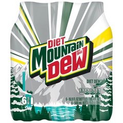 Mountain Dew Diet Citrus Soda Soft Drink 6 pk Bottles 16.9 oz