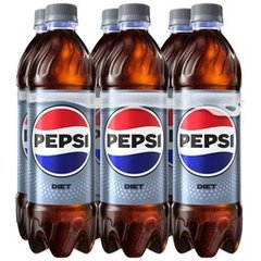 Diet Pepsi Cola Soda Pop, 16.9 fl oz, 6 Pack Bottles