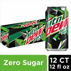 Mountain Dew Zero Sugar Soda Cans