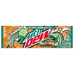 Mountain Dew Baja Cabo Citrus Soda Cans 12 ct