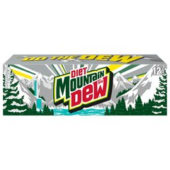 Mountain Dew Diet Citrus Soda Soft Drink 12 pk Cans 12 oz
