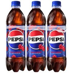 Pepsi Wild Cherry Soda Soft Drink 6 pk Bottles 16.9 oz