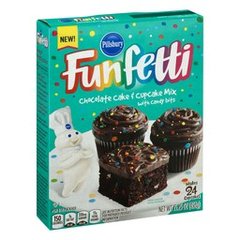 Pillsbury Funfetti Chocolate Cake Mix with Candy Bits, 15.25 oz Box