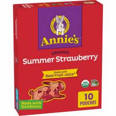 Annie's Fruit Flavored Snacks Organic Summer Strawberry 10 0.7 oz Pouches 7 oz