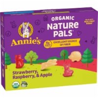 Annie's Organic Nature Pals Fiber Fruit Flavored Snacks Strawberry Raspberry and Apple Gluten Free 8 ct 5.6 oz 8 ea Box