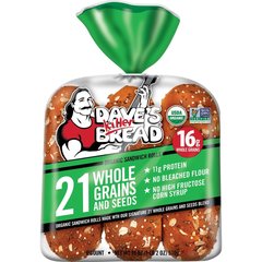 Dave's Killer Bread 11g Protein 21 Whole Grains & Seeds Organic Sandwich Rolls, 6 ct