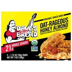 Dave's Killer Bread Oat-Rageous Honey Almond Organic Snack Bars, 4 Individually Wrapped Snack Bars