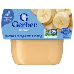 Gerber Stage 1 Baby Food Banana Puree Tubs Baby Puree 2pk 4 ea
