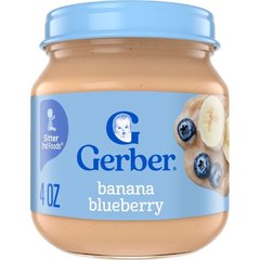 Gerber Stage 2 Baby Food Banana Blueberry Jar Fruit Puree Non Gmo Baby Puree 4 oz Jar