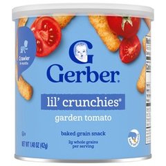 Gerber Snacks for Baby Lil Crunchies Garden Tomato Puffs Canister