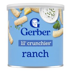 Gerber Stage 3 Baby Food Snacks Ranch Lil' Crunchies Baby Led Feeding 1.48 oz