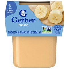 Gerber Stage 2 Baby Food Banana Puree Tubs Baby Puree 2pk 4 oz