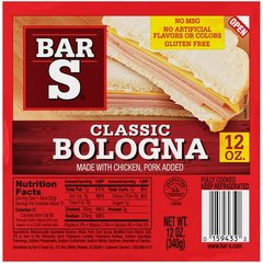 Bar-S Classic Bologna, Sliced Deli Lunch Meat, 12 oz