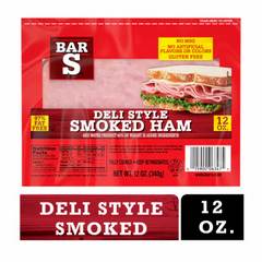 Bar-S Deli Style Smoked Ham Sliced Lunch Meat, 12oz