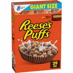 General Mills REESE'S PUFFS Chocolatey Peanut Butter Cereal Giant Size