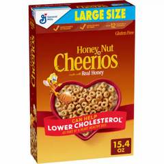 General Mills Honey Nut Cheerios Gluten Free Cereal Large Size 15.4 oz