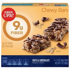 Fiber One Oats & Chocolate Chewy Bars, 5 ct