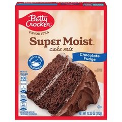 Betty Crocker Super Moist Chocolate Fudge Cake Mix, 13.25 oz