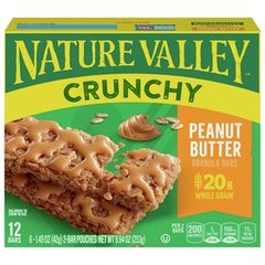 Nature Valley Crunchy Peanut Butter Granola Bars 6ct 1.49 oz 12 Bars (2 in Each Package) 8.94 oz