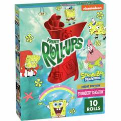 Fruit Roll Ups Strawberry Sensation Fruit Flavored Snacks 0.5 oz Rolls 10 Count 5 oz