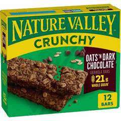 Nature Valley Crunchy Oats 'N Dark Chocolate Granola Bars 1.49 oz 6 Count 8.94 oz