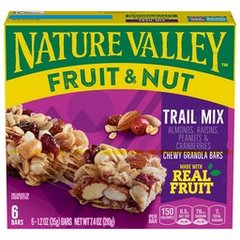 Nature Valley Chewy Fruit and Nut Granola Bars Trail Mix 6 ct 7.4 oz 6 ea Box