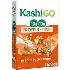 Kashi GO 10g Protein + Fiber Peanut Butter Crunch Cereal, 16.9 oz