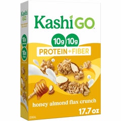 Kashi GO 10g Protein + Fiber Honey Almond Flax Crunch Cereal, 17.7 oz