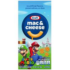 Kraft Mac & Cheese Macaroni and Cheese Dinner with Super Mario Power-Up Pasta Shapes, 5.5 oz