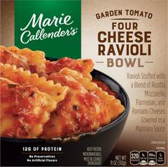Marie Callender's Garden Tomato Four Cheese Ravioli Bowl Single Serve Frozen Meal 11 oz 11 oz