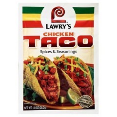 Lawry's Chicken Taco Spices & Seasonings 1 oz