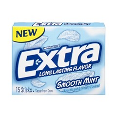 Extra Gum Smooth Mint Sugar Free Chewing Gum, Single Pack - 15 Stick