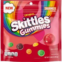 Skittles Gummies Original Gummy Candy Sharing Size Rainbow Coloful on the Go Snack Movie Night Treat 12 oz Resealable Candy Bag 12 oz