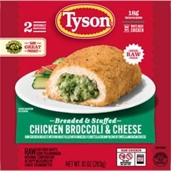 Tyson Frozen Stuffed Chicken Breasts Broccoli Cheese, 2 ct