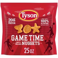 Tyson Game Time Chicken Nuggets Lightly Breaded Fully Cooked Frozen