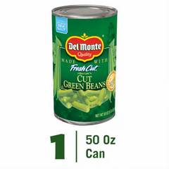 Del Monte Blue Lake Cut Green Beans Canned Vegetables 50 oz Can
