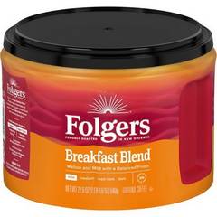 Folgers Breakfast Blend Ground Coffee, Mild Roast