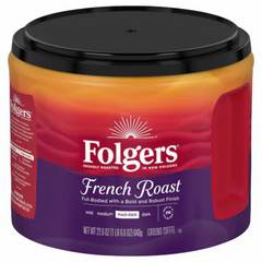 Folgers French Roast Ground Coffee, Medium-Dark Roast