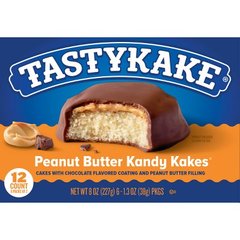 Tastykake Peanut Butter Kandy Kakes - 8oz/6ct: Mini, Chocolate Coating